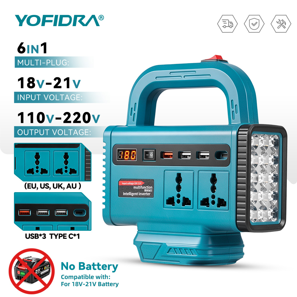 Ac Outdoor Power - YOFIDRA 220V Taşınabilir Güç İnvertörü Açık
