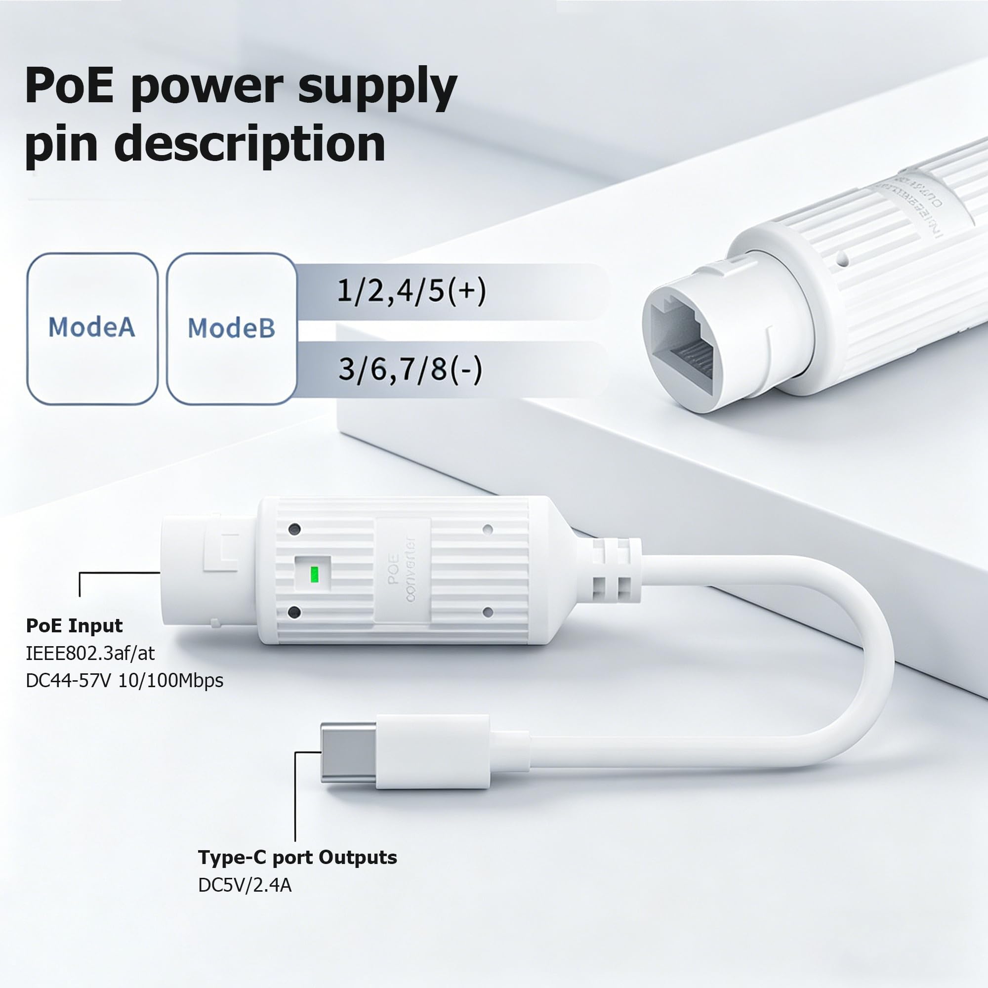 POE'den USB-C'ye Güç Dönüştürü - Outdoor Power Adapter Usb C incelemesi ve fiyatı