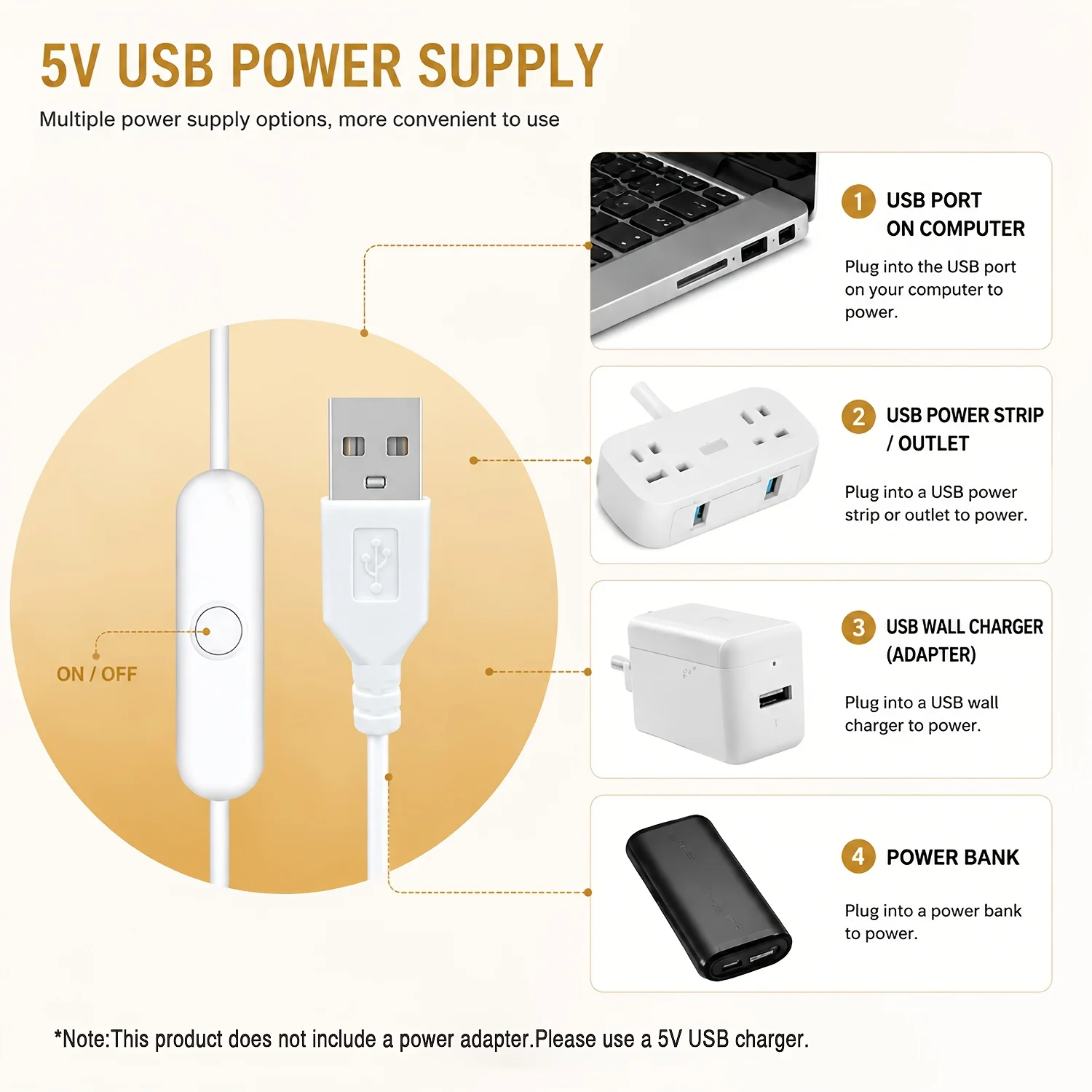 USB Düğmeli Anahtar, 2835 LED  - Outdoor Use Power Strip incelemesi ve fiyatı