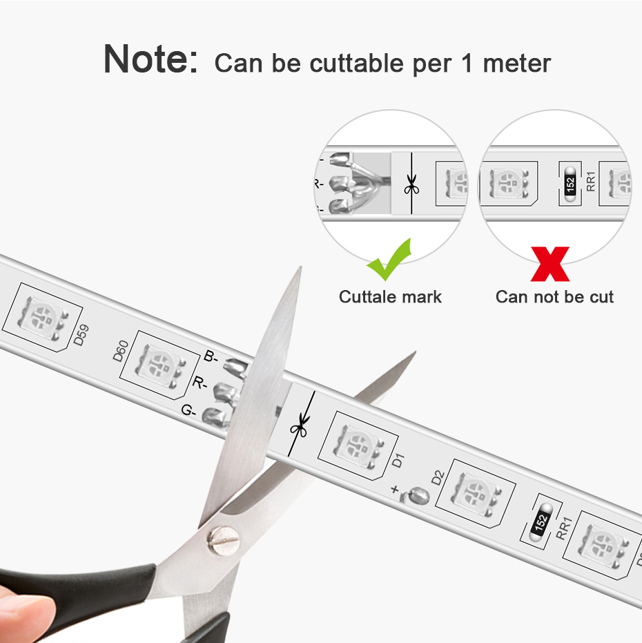 1m-50m 220V RGB LED Şerit 5050 - Outdoor Power Strip Weatherproof incelemesi ve fiyatı